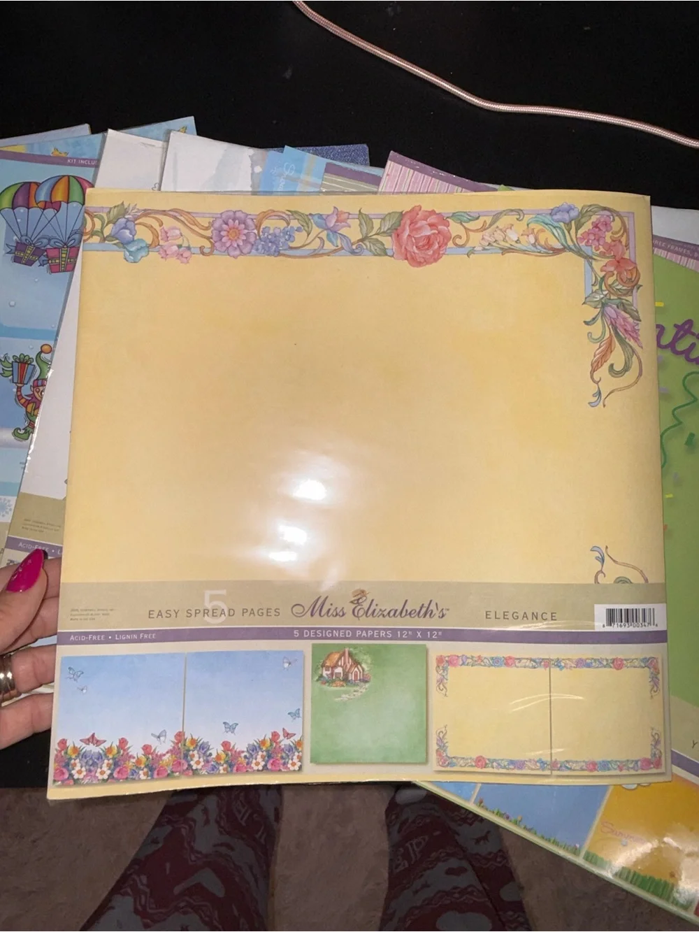 Assorted Decorative Party Invitation and Cardstock Pack - Multicolor scrapbook